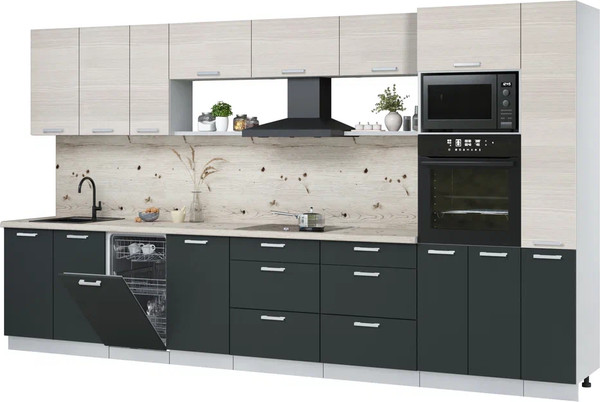 Кухонный гарнитур Интерлиния Мила Лайт 3.8-ПМ3 - фото