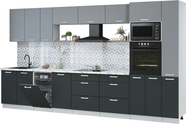 Кухонный гарнитур Интерлиния Мила Лайт 3.8-ПМ3  - фото