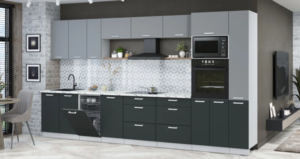 Кухонный гарнитур Интерлиния Мила Лайт 3.8-ПМ3 