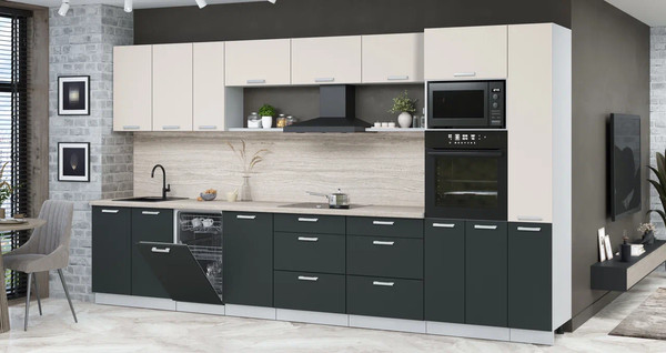 Кухонный гарнитур Интерлиния Мила Лайт 3.8-ПМ3 