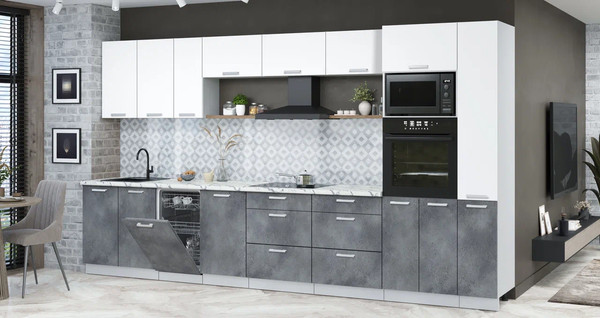 Кухонный гарнитур Интерлиния Мила Лайт 3.8-ПМ3