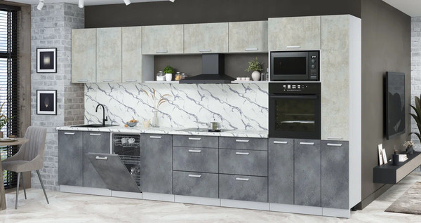 Кухонный гарнитур Интерлиния Мила Лайт 3.8-ПМ3