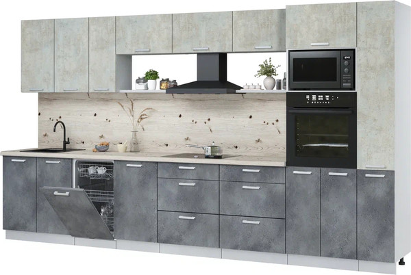 Кухонный гарнитур Интерлиния Мила Лайт 3.8-ПМ3 - фото