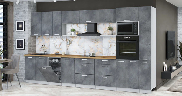 Кухонный гарнитур Интерлиния Мила Лайт 3.8-ПМ3