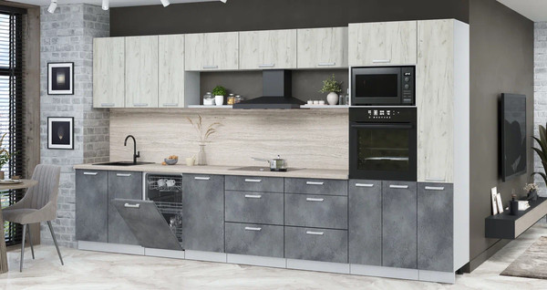 Кухонный гарнитур Интерлиния Мила Лайт 3.8-ПМ3