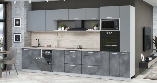 Кухонный гарнитур Интерлиния Мила Лайт 3.8-ПМ3