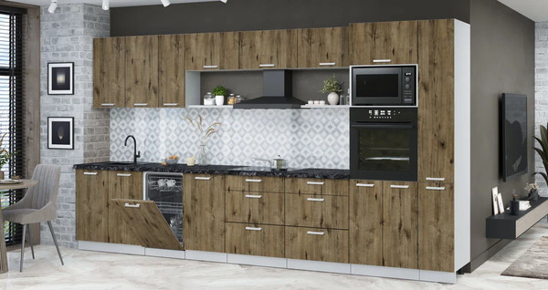 Кухонный гарнитур Интерлиния Мила Лайт 3.8-ПМ3 