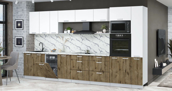 Кухонный гарнитур Интерлиния Мила Лайт 3.8-ПМ3 