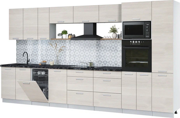 Кухонный гарнитур Интерлиния Мила Лайт 3.9-ПМ3  - фото