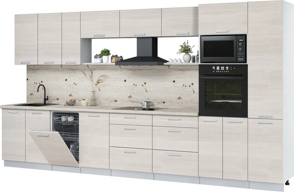 Кухонный гарнитур Интерлиния Мила Лайт 3.9-ПМ3 - фото