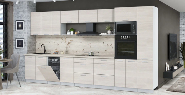 Кухонный гарнитур Интерлиния Мила Лайт 3.9-ПМ3