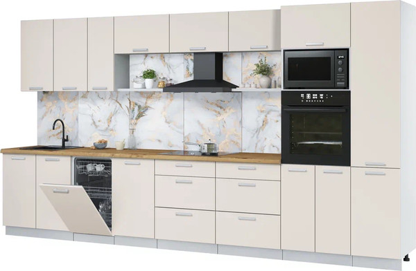 Кухонный гарнитур Интерлиния Мила Лайт 3.9-ПМ3 - фото