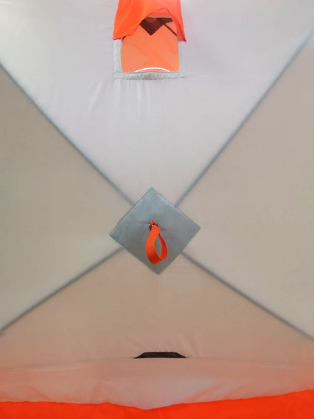 Палатка Пингвин Shelters MrFisher 230 ST Трехслойная (белый/оранжевый, в чехле)