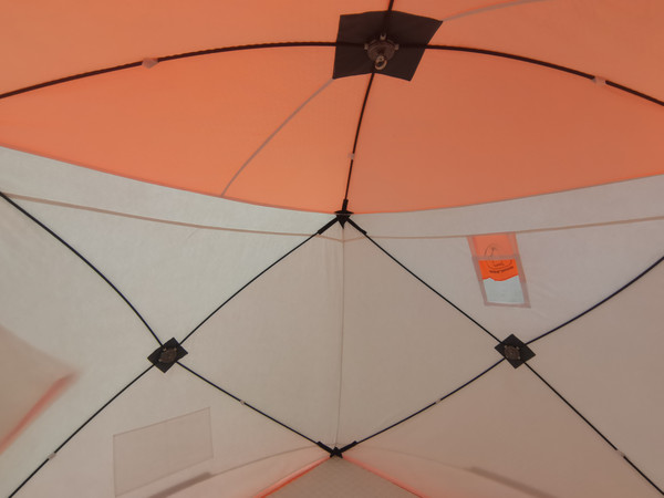 Палатка Пингвин Shelters MrFisher 230 ST Трехслойная (белый/оранжевый, в чехле)