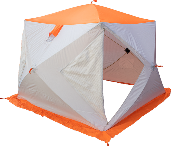 Палатка Пингвин Shelters MrFisher Лонг 290 (белый/оранжевый) - фото