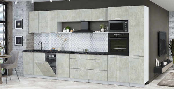 Кухонный гарнитур Интерлиния Мила Лайт 3.9-ПМ3 