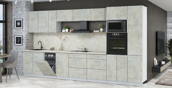 Кухонный гарнитур Интерлиния Мила Лайт 3.9-ПМ3