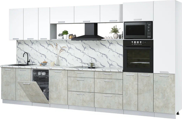 Кухонный гарнитур Интерлиния Мила Лайт 3.9-ПМ3 - фото