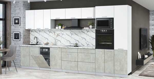 Кухонный гарнитур Интерлиния Мила Лайт 3.9-ПМ3