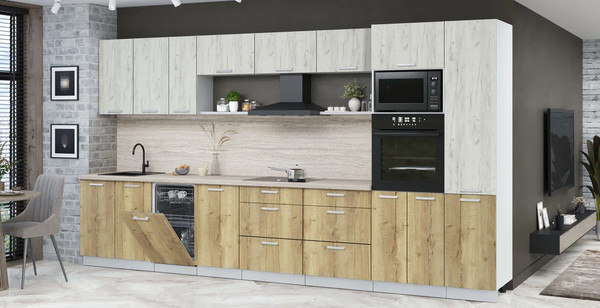 Кухонный гарнитур Интерлиния Мила Лайт 3.9-ПМ3 