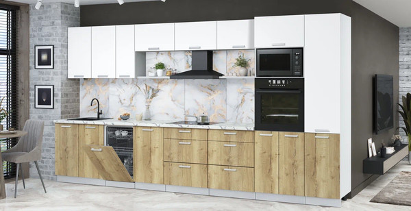 Кухонный гарнитур Интерлиния Мила Лайт 3.9-ПМ3