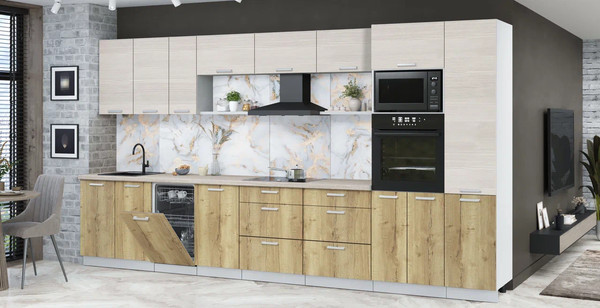 Кухонный гарнитур Интерлиния Мила Лайт 3.9-ПМ3