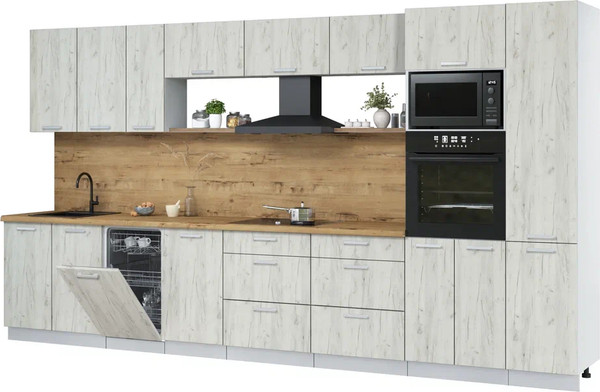 Кухонный гарнитур Интерлиния Мила Лайт 3.9-ПМ3 - фото