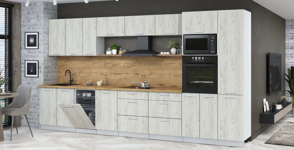 Кухонный гарнитур Интерлиния Мила Лайт 3.9-ПМ3