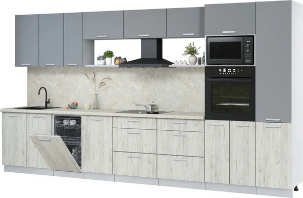 Кухонный гарнитур Интерлиния Мила Лайт 3.9-ПМ3 - фото