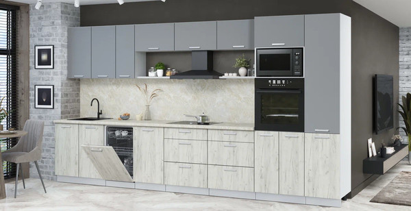 Кухонный гарнитур Интерлиния Мила Лайт 3.9-ПМ3