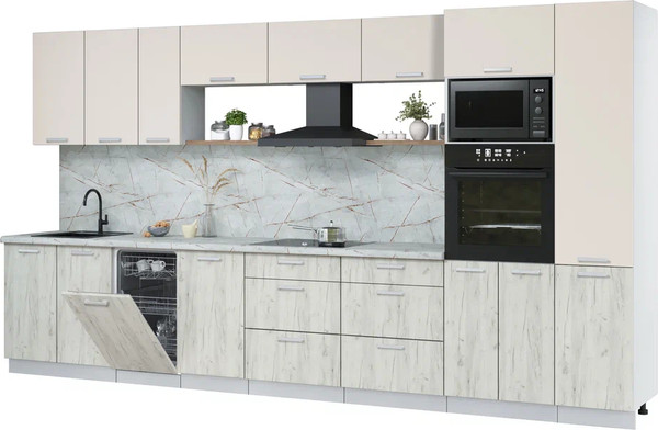 Кухонный гарнитур Интерлиния Мила Лайт 3.9-ПМ3 - фото