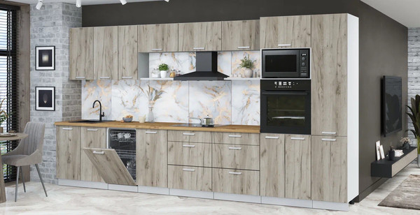 Кухонный гарнитур Интерлиния Мила Лайт 3.9-ПМ3