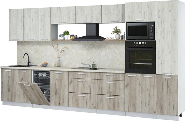 Кухонный гарнитур Интерлиния Мила Лайт 3.9-ПМ3 - фото