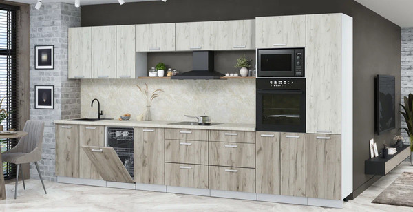 Кухонный гарнитур Интерлиния Мила Лайт 3.9-ПМ3