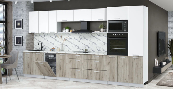 Кухонный гарнитур Интерлиния Мила Лайт 3.9-ПМ3