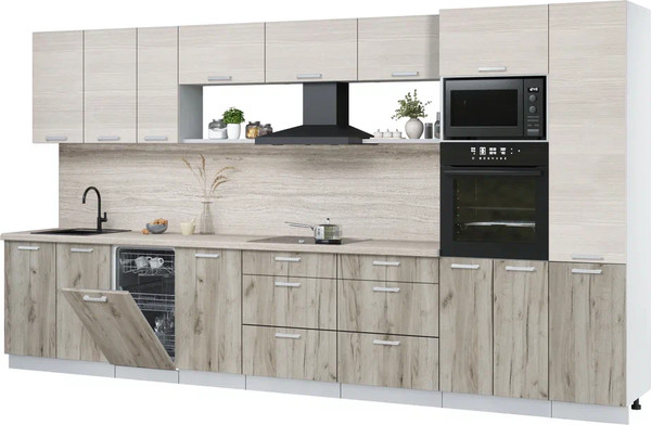 Кухонный гарнитур Интерлиния Мила Лайт 3.9-ПМ3  - фото