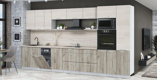 Кухонный гарнитур Интерлиния Мила Лайт 3.9-ПМ3 