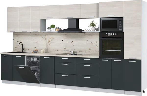 Кухонный гарнитур Интерлиния Мила Лайт 3.9-ПМ3  - фото