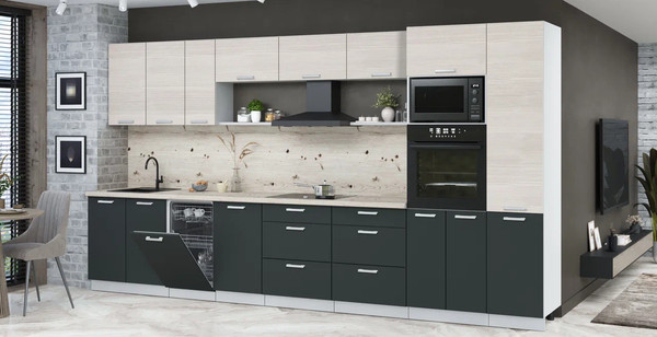 Кухонный гарнитур Интерлиния Мила Лайт 3.9-ПМ3 