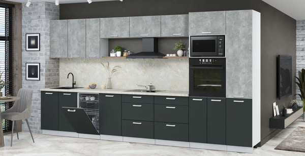 Кухонный гарнитур Интерлиния Мила Лайт 3.9-ПМ3