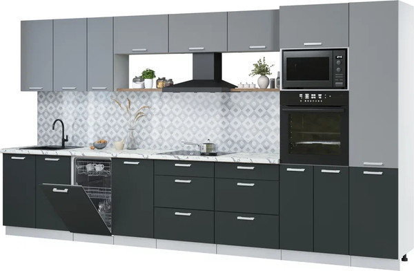 Кухонный гарнитур Интерлиния Мила Лайт 3.9-ПМ3 - фото