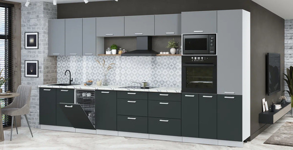 Кухонный гарнитур Интерлиния Мила Лайт 3.9-ПМ3