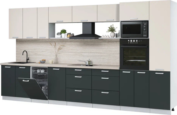 Кухонный гарнитур Интерлиния Мила Лайт 3.9-ПМ3 - фото