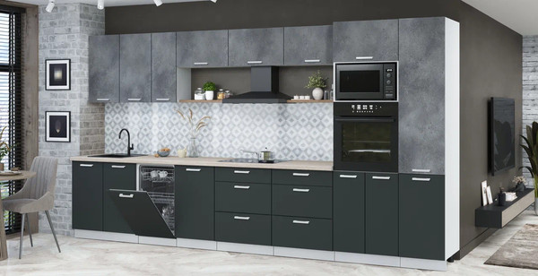 Кухонный гарнитур Интерлиния Мила Лайт 3.9-ПМ3