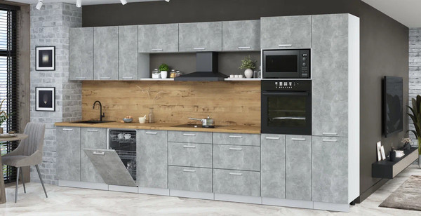 Кухонный гарнитур Интерлиния Мила Лайт 3.9-ПМ3 