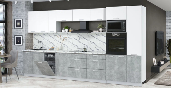 Кухонный гарнитур Интерлиния Мила Лайт 3.9-ПМ3 