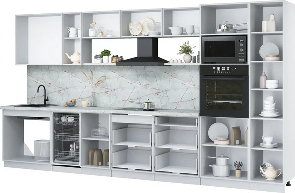 Кухонный гарнитур Интерлиния Мила Лайт 3.9-ПМ3 