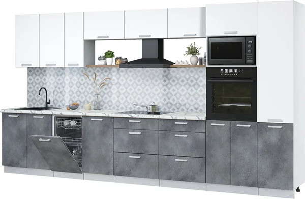 Кухонный гарнитур Интерлиния Мила Лайт 3.9-ПМ3 - фото