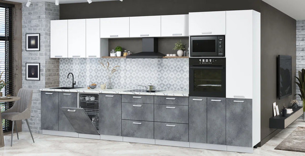 Кухонный гарнитур Интерлиния Мила Лайт 3.9-ПМ3