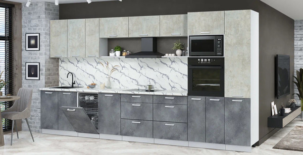 Кухонный гарнитур Интерлиния Мила Лайт 3.9-ПМ3